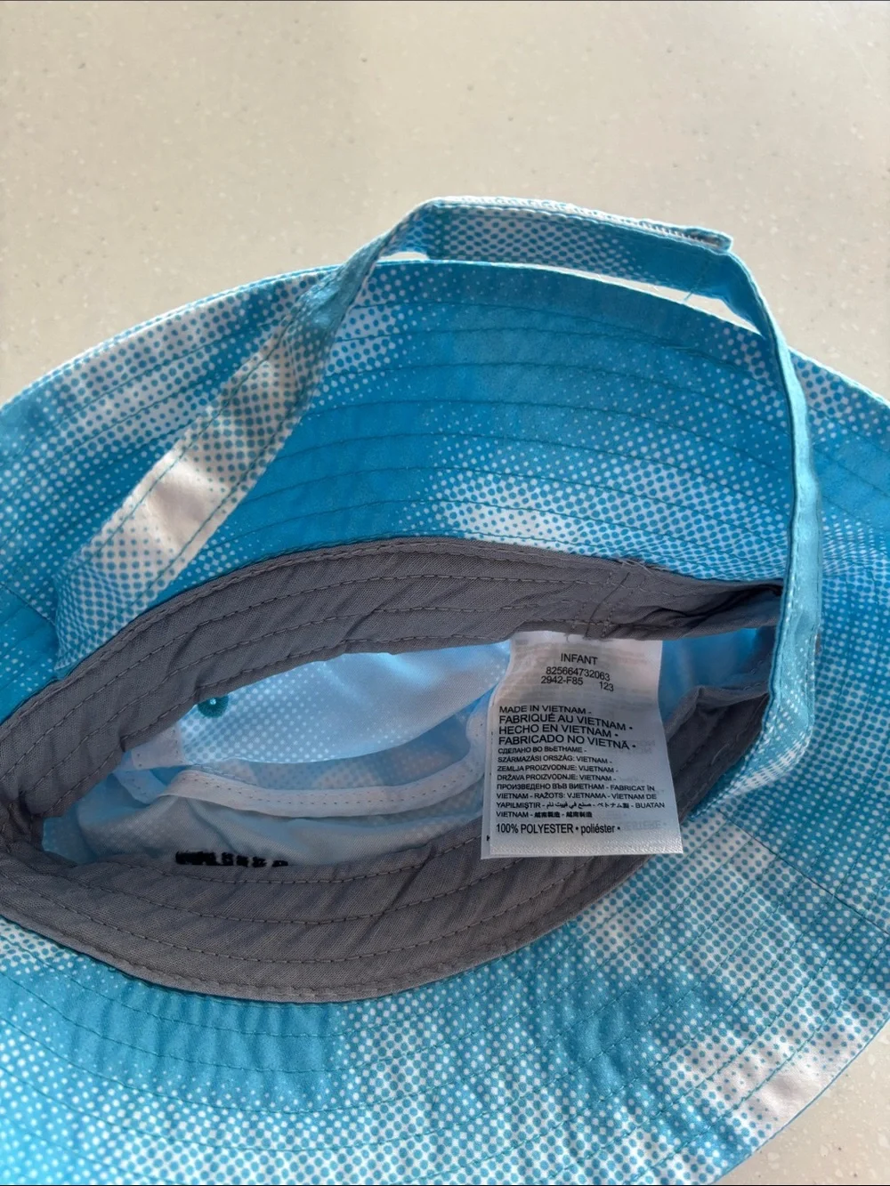 Nike Light Blue and White Tie-Dye Bucket Hat-Infant